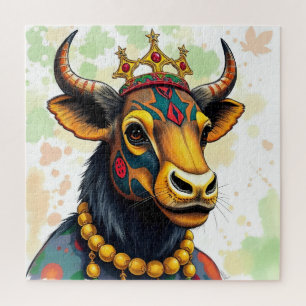 Quebra-cabeça etnia africana kwanzaa animais selvagens em disfar