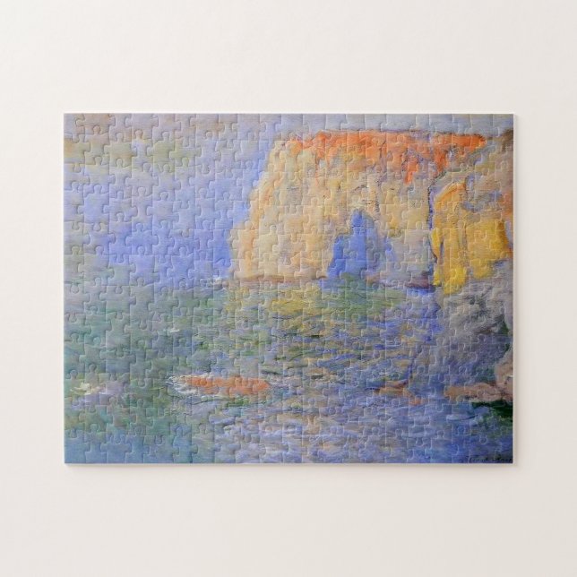 Quebra-cabeça Etretat Cliff Reflexões sobre Belas Artes do Monet (Horizontal)