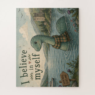 Quebra-cabeça Eu acredito em mim mesmo Monstro do Lago Ness capr