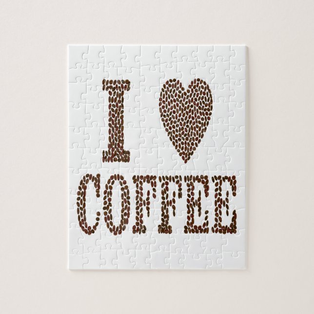 Quebra-cabeça Eu Adoro Café (Vertical)