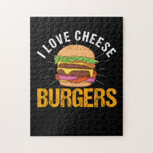 Quebra-cabeça Eu Adoro Queijos Burgers, Hamburger