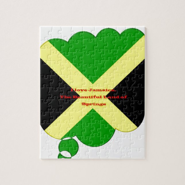 Quebra-cabeça Eu Amo A Jamaica. A bela terra dos Primaveras (Vertical)