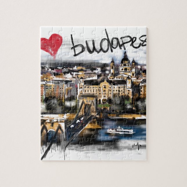 Quebra-cabeça Eu amo Budapest (Vertical)