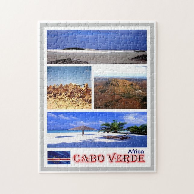 Quebra-cabeça EU AMO Cabo Verde - (Vertical)