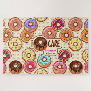 Quebra-cabeça Eu Amo De Dobra De Cute Engraçada Rosquinha Doce