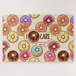 Quebra-cabeça Eu Amo De Dobra De Cute Engraçada Rosquinha Doce T