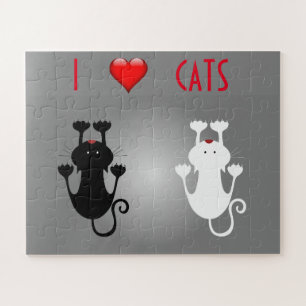 Quebra-cabeça Eu Amo Gatos