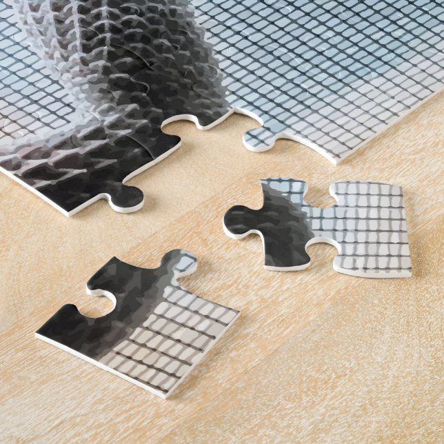 Quebra-cabeça Eu amo meu dragão farpado do divertimento do (Lateral)