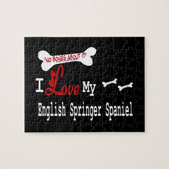 Quebra-cabeça Eu Amo Meu Inglês Springer Spaniel (Horizontal)