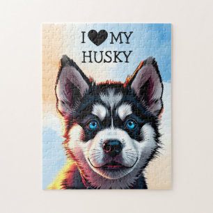 Quebra-cabeça Eu Amo Meu Rouco Personalizado