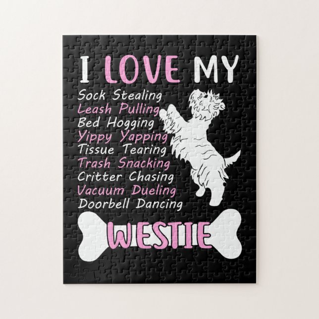 Quebra-cabeça Eu Amo Meu Westie (Vertical)