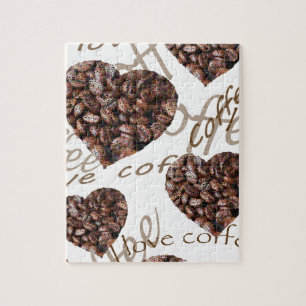 Quebra-cabeça Eu amo o café!!