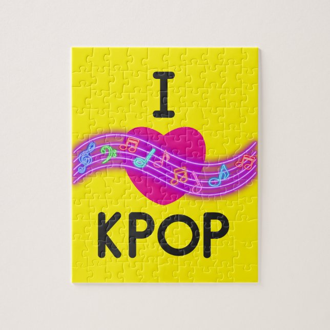 Quebra-cabeça Eu amo o K pop (Vertical)