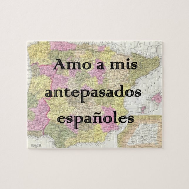 Quebra-cabeça Eu amo os meus antepassados espanhóis | Quebra-cab (Horizontal)
