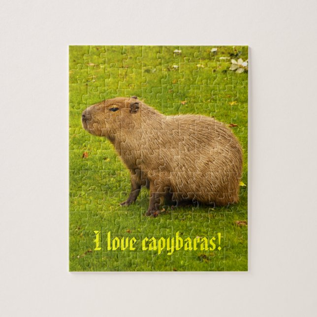 Quebra-cabeça Eu amo Puzzle os capivaras (Vertical)