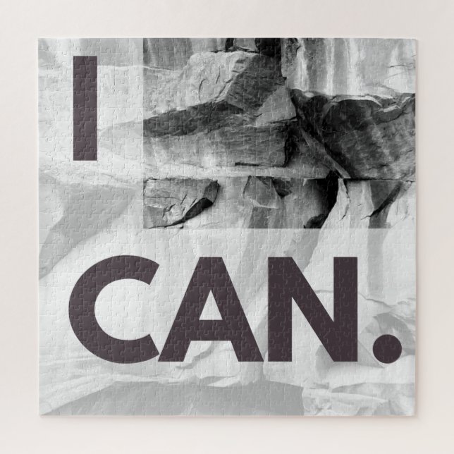 Quebra-cabeça Eu Consigo Cinza Pedona (Vertical)