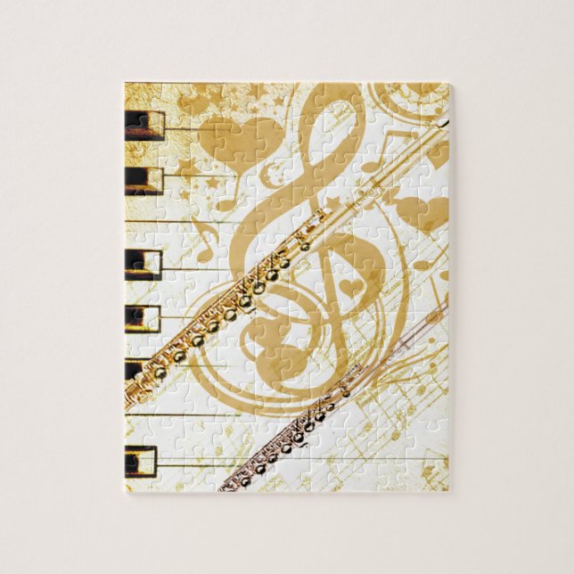 Quebra-cabeça Eu e os meus Flutes. (Vertical)