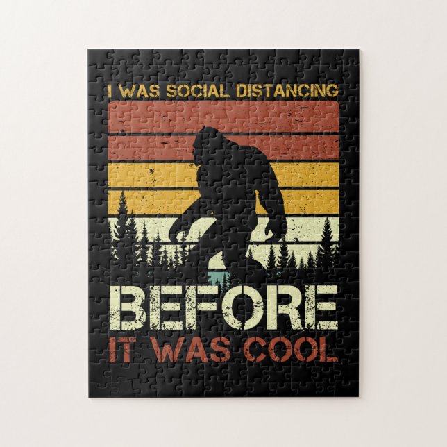 Quebra-cabeça Eu Estava Distanciando Social Antes Que Era Legal  (Vertical)