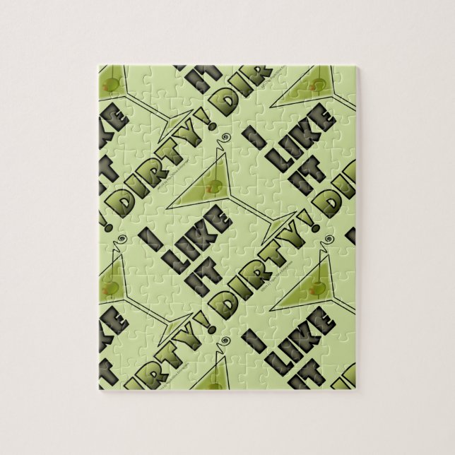 Quebra-cabeça EU GOSTO DELA! Humor de Cocktail de Martini sujo (Vertical)