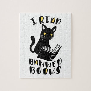 Quebra-cabeça Eu li livros proibidos Cat