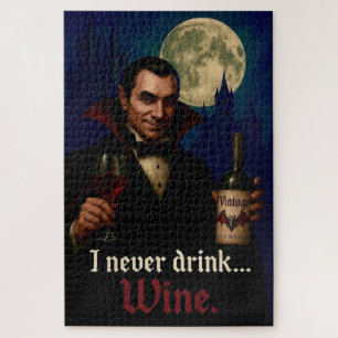 Quebra-cabeça "Eu Nunca Bebo... Vinho" Humor De Vampiro