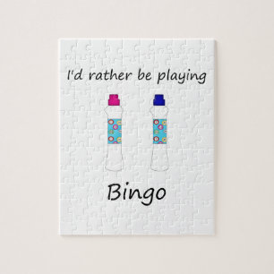 Quebra-cabeça Eu preferencialmente estaria jogando o bingo (os