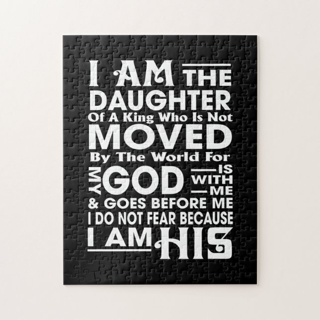 Quebra-cabeça Eu sou a filha de um rei (Vertical)