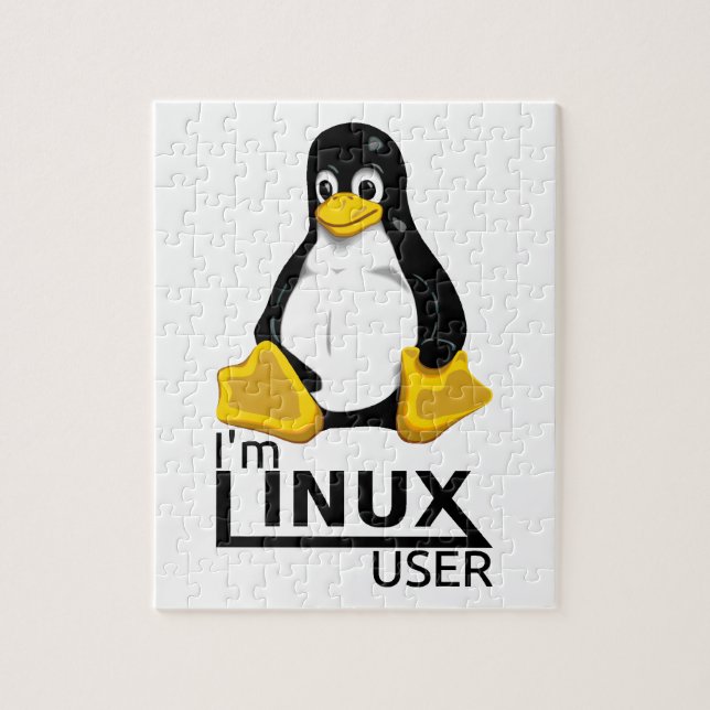 Quebra-cabeça Eu sou o usuário do Linux (Vertical)