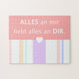 Quebra-cabeça Eu te amo, alemão, dizendo citação sobre amor