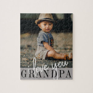 Quebra-cabeça Eu Te Amo Foto Personalizada Do Avô