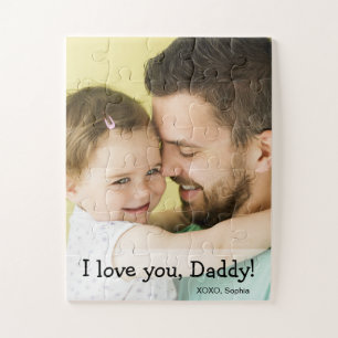 Quebra-cabeça Eu te amo Pai! Foto personalizável
