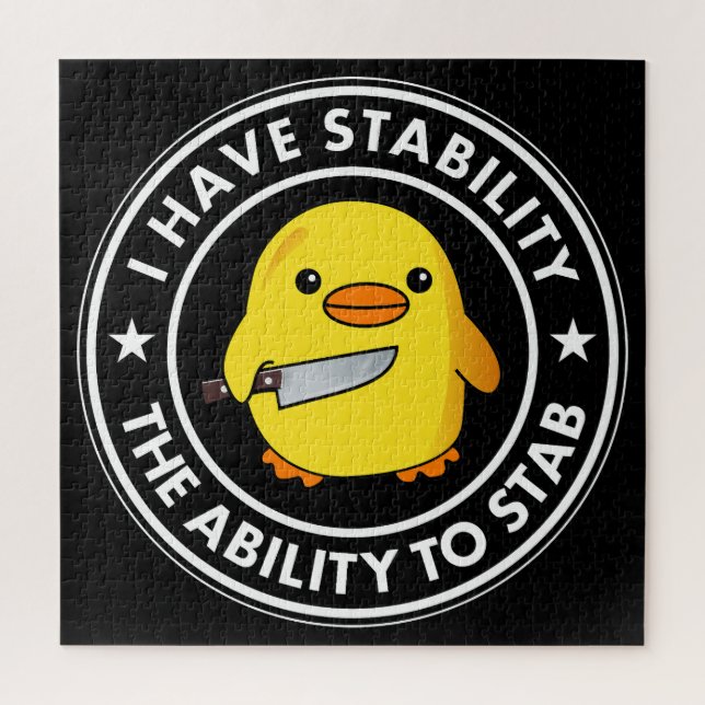 Quebra-cabeça Eu Tenho Estabilidade E Capacidade De Esfaquear En (Vertical)