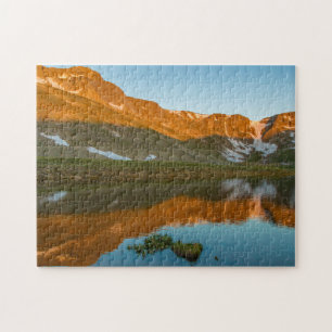 Quebra-cabeça EUA, Colorado, Mt. Evans. Reflexo do Summit Lake