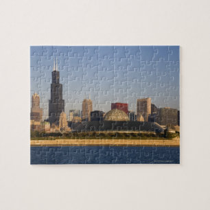 Quebra-cabeça EUA, Illinois, Chicago, skyline da cidade com