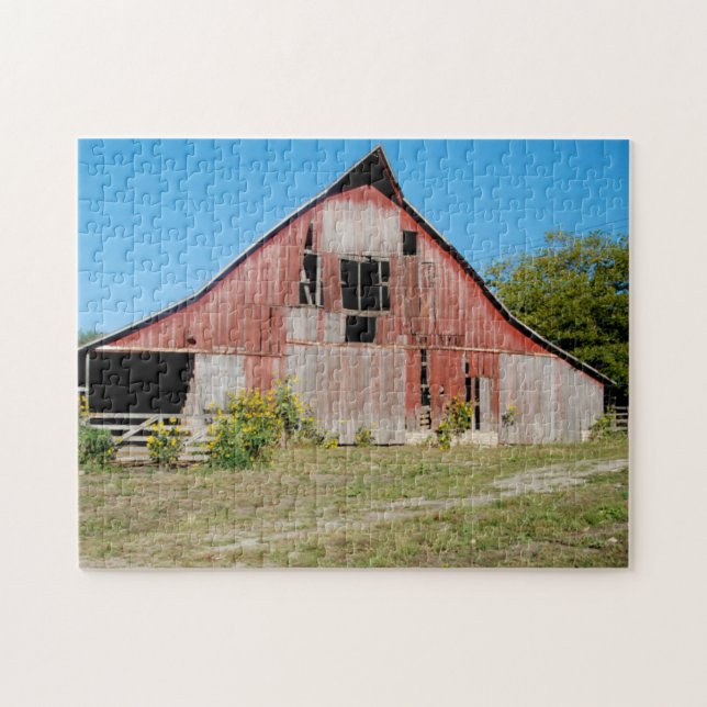 Quebra-cabeça EUA, Kansas, Old Red Barn (Horizontal)