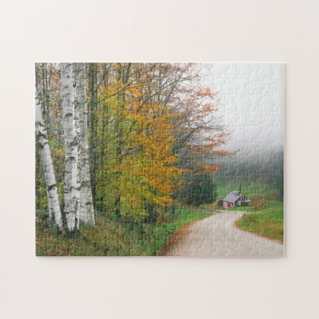 Quebra-cabeça EUA, Vermont. Casa De Açúcar Perto Da Cidade Do Su (Horizontal)