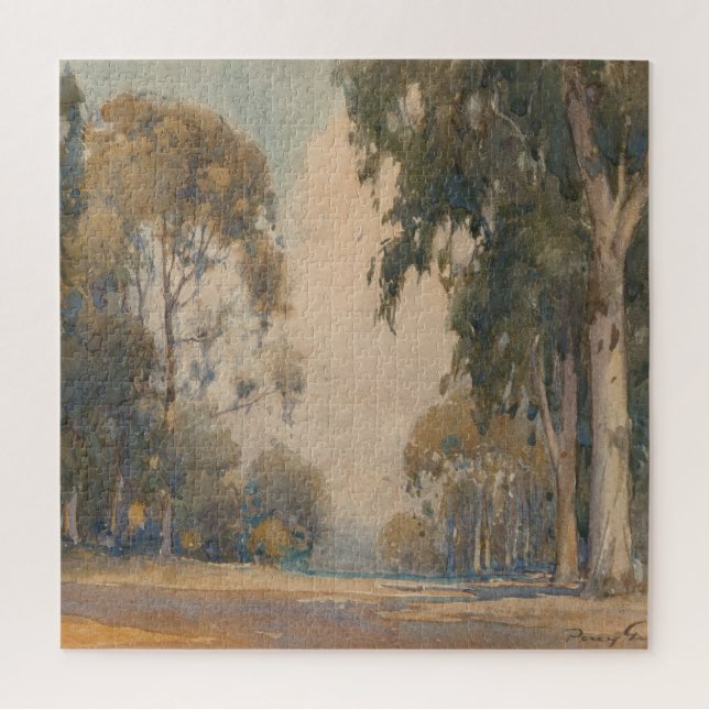 Quebra-cabeça Eucalipto (1922) - Delicado Aquarela Botânica (Vertical)