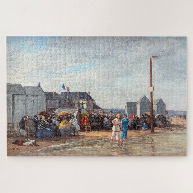 Quebra-cabeça Eugene Boudin - Hora do banho em Trouville (Horizontal)