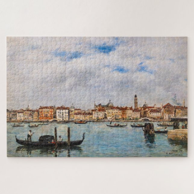 Quebra-cabeça Eugene Boudin - Veneza, Riva degli Schiavoni (Horizontal)