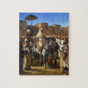 Quebra-cabeça Eugene Delacroix- a sultão de sair de Marrocos