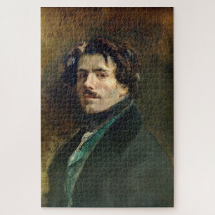 Quebra-cabeça Eugène Delacroix: Autorretrato com Colete Verde