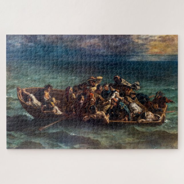 Quebra-cabeça Eugene Delacroix - O naufrágio de Don Juan (Horizontal)