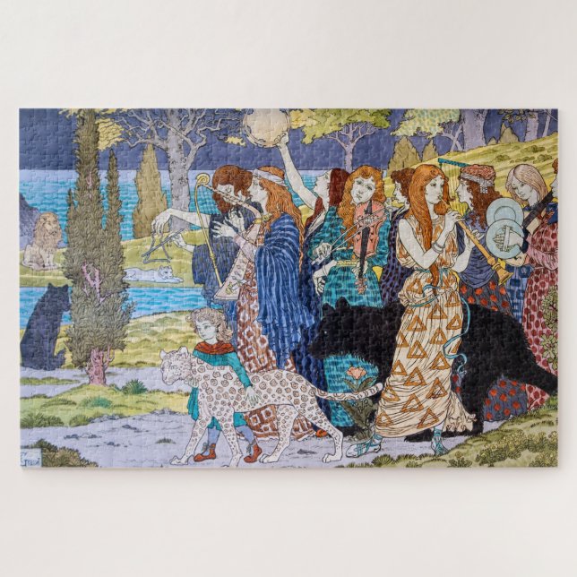 Quebra-cabeça Eugene Grasset - Painel Decorativo Harmonia (Horizontal)