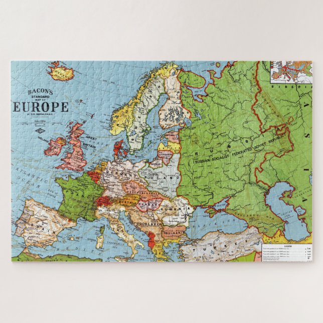 Quebra-cabeça Europa 1923 (Horizontal)