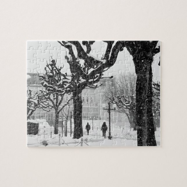 Quebra-cabeça Europa, Áustria, Salzburgo. Inverno, (Horizontal)