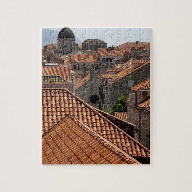 Quebra-cabeça Europa, Croácia. Cidade medieval amuralhada de 2 (Vertical)