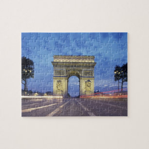 Quebra-cabeça Europa, França, Paris. Arco do Triunfo visto