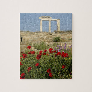 Quebra-cabeça Europa, Grécia, Cíclades, Delos. Ruínas de coluna.