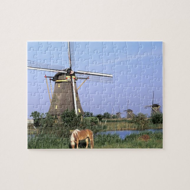 Quebra-cabeça Europa, Holanda, Zuid Holland, Kinderdijk. 2 (Horizontal)