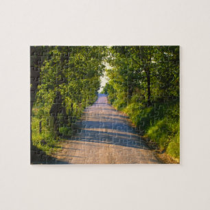 Quebra-cabeça Europa, Itália, Toscana, estrada arborizada